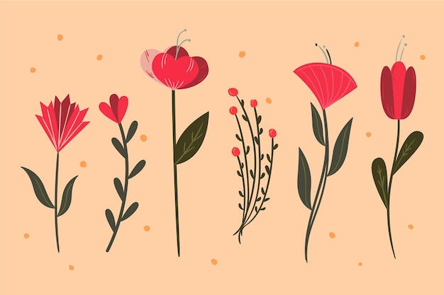 Vector spring flower collection