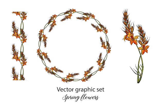 Vector spring flower illustration