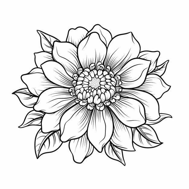 Premium Vector | Spring flower isolated coloring page for kids ...
