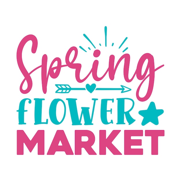 Vector spring flower market