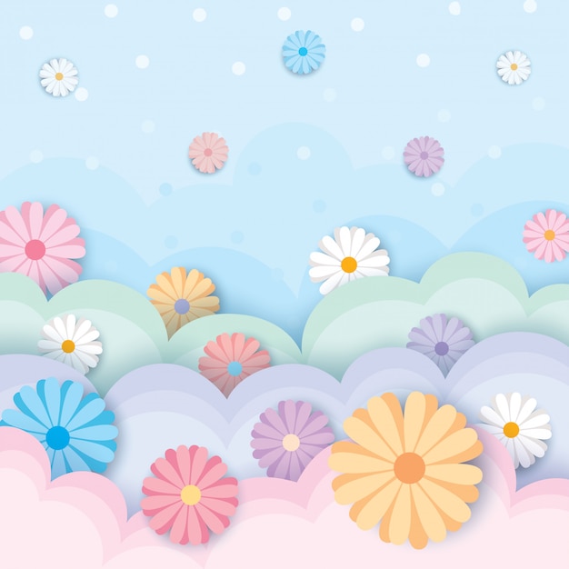 Vector spring-flower-pastel