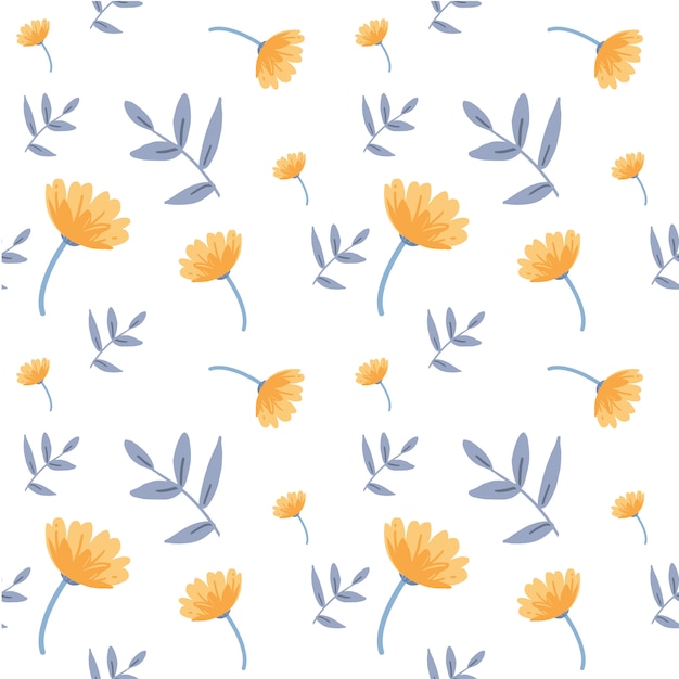 Spring flower pattern set