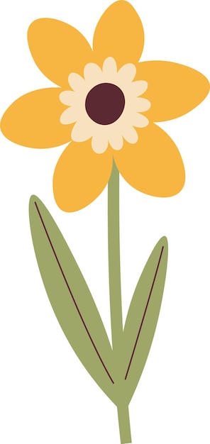 Vector spring flower plant