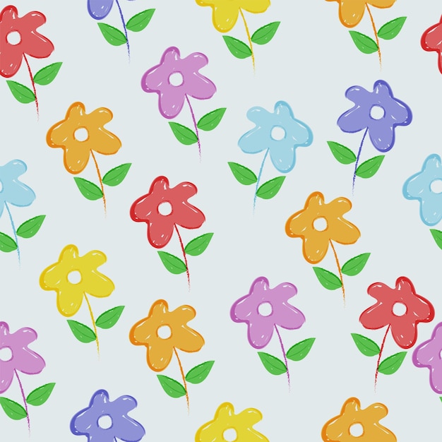 봄 꽃 원활한 패턴 디자인