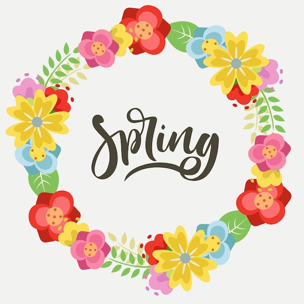 spring flower wreath