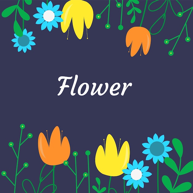 Vector spring flowers background