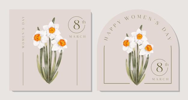 Spring Flowers Card Template