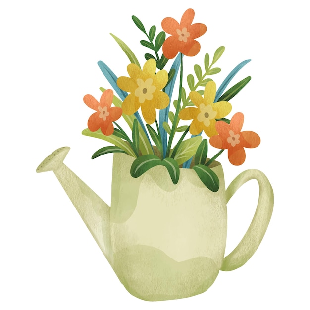 庭の灌<unk>の春の花は,カードプリントの布やポスターの花のイラストです.