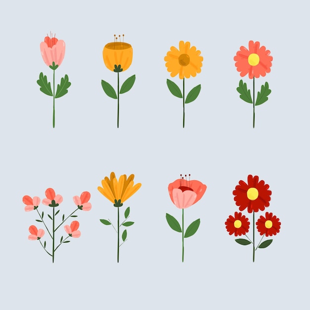 вектор spring_flowers_illustration_free_vector