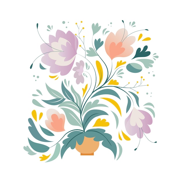 Spring flowers illustration template