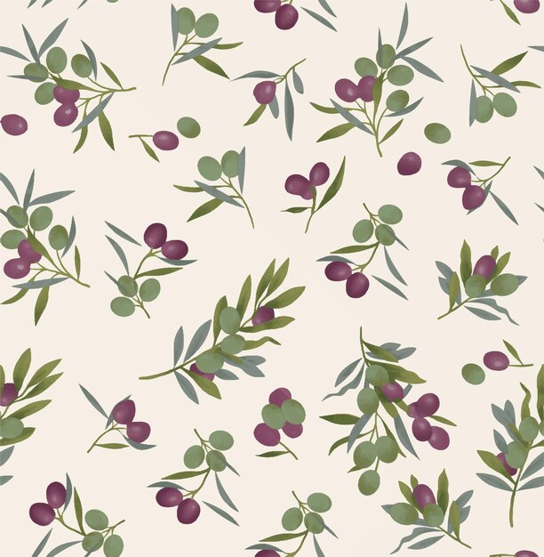 Vector spring flowers and leaves repeat pattern design vector illustration