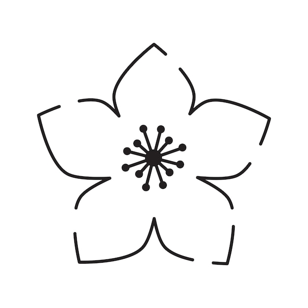 봄의 꽃 라인 아이콘 숲의 페른 유칼립투스 예술 잎자루 자연 잎 약초 장식적인 아름다움 디자인을 위한 우아한 일러스트레이션 손으로 그린 꽃