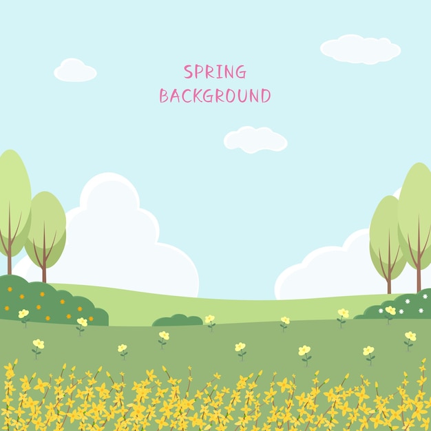 spring flowers nature background