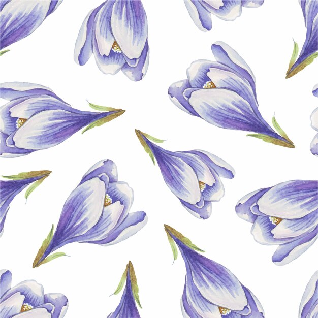 Spring flowers seamless pattern