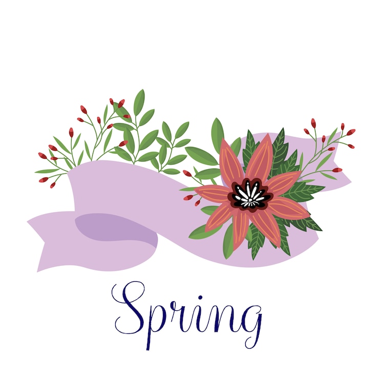 Vector spring flowers