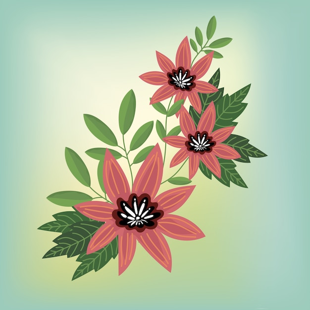 Vector spring flowers