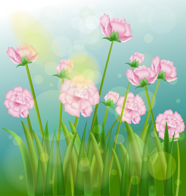 Vector spring flowers