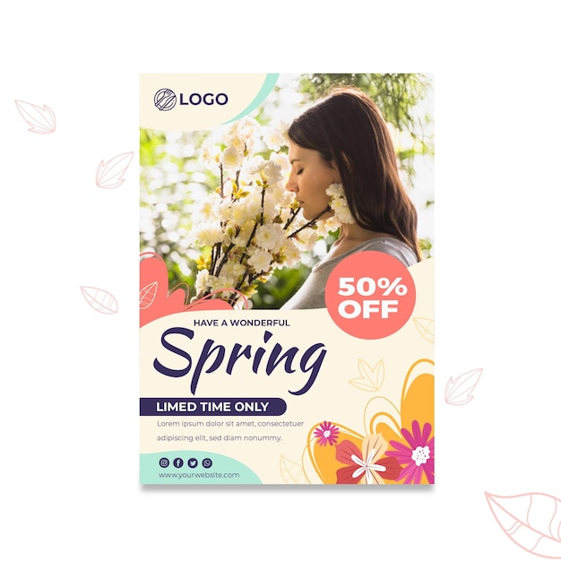 Spring flyer template