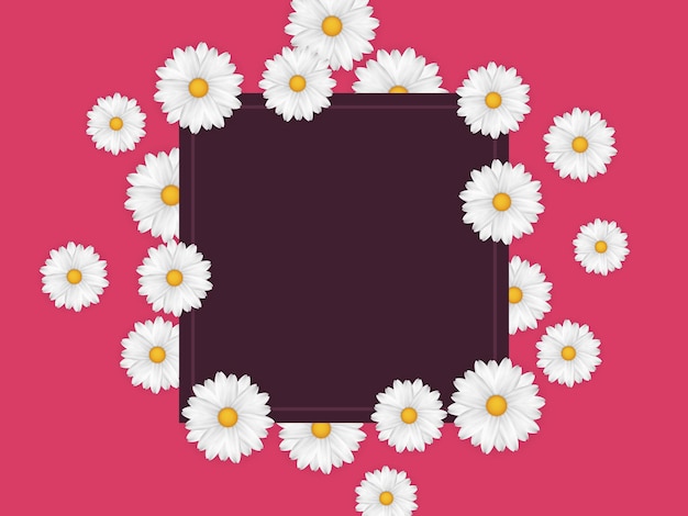 Spring frame with flowers.