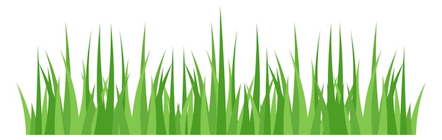Вектор Весенняя трава зеленая свежая эко-декорация границы
