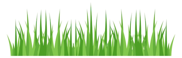 Vector spring grass green fresh eco decoration border