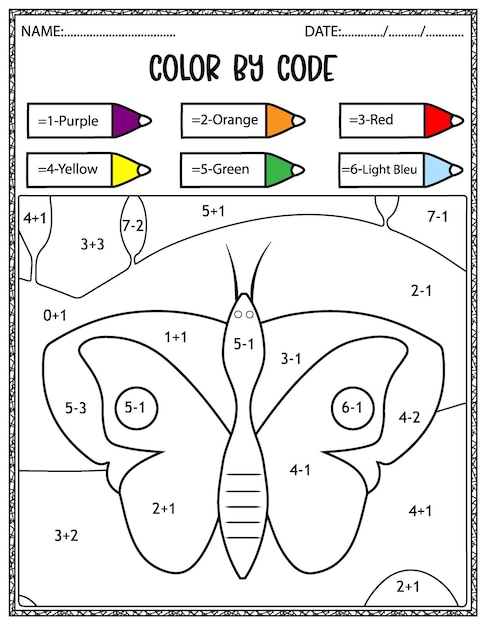 Spring holiday counting game,color by code,math activity for kids.