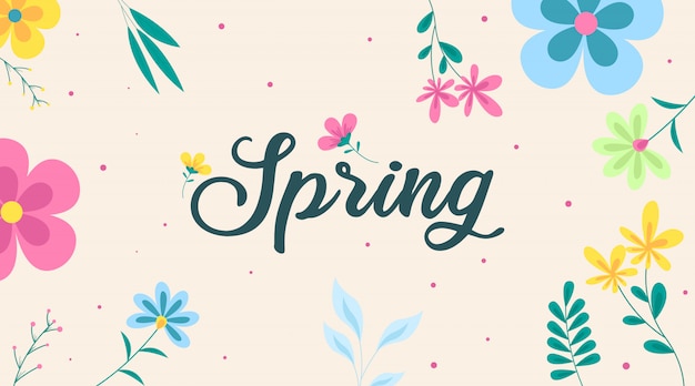 Spring  illustration . flowers of spring