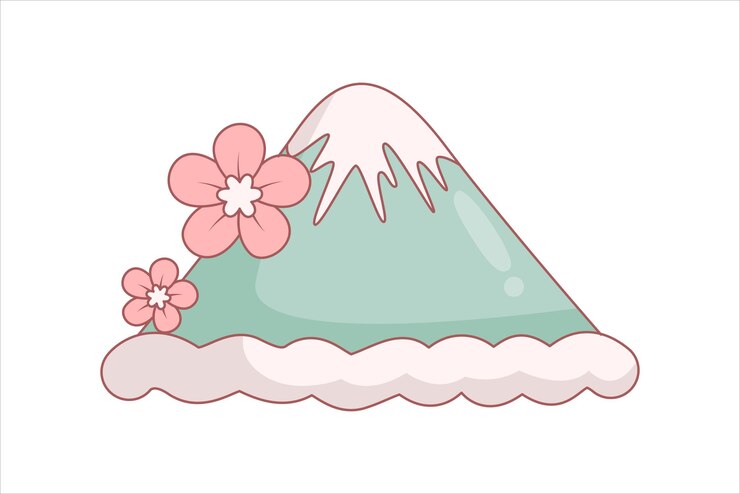 Vector spring japan style sticker design