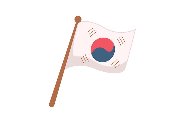 春の韓国風のステッカーデザイン