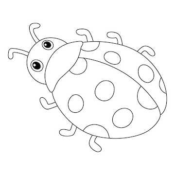 Premium Vector  Spring ladybug isolated coloring page for kids