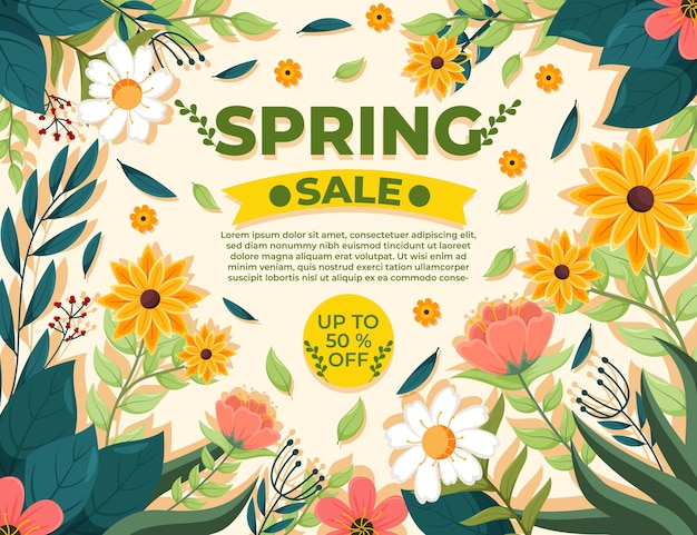 Vector spring marketing kit background