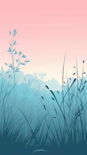 Vector spring morning meadow 3