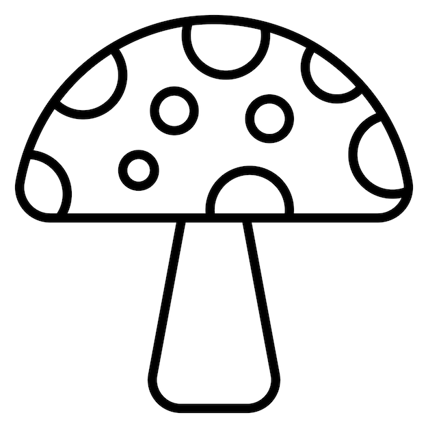 Spring Mushroom Vector Illustration Style