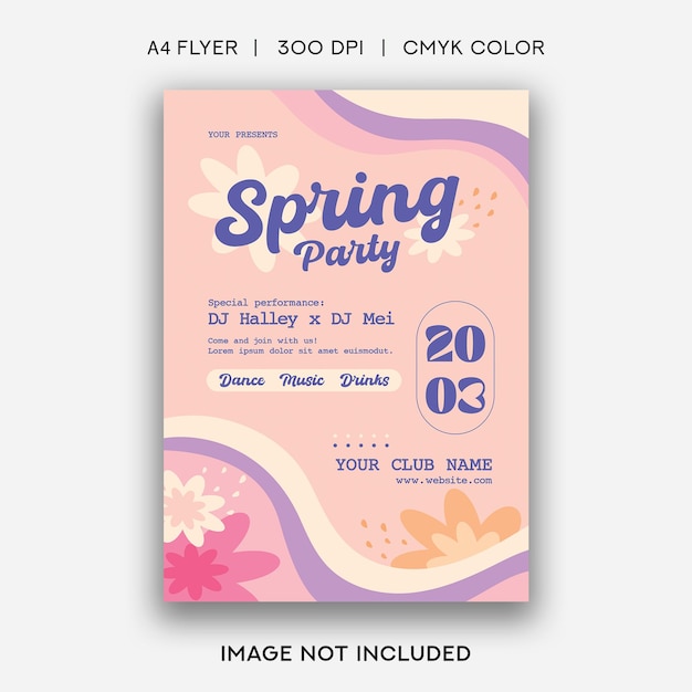 Spring Party Night Club Flyer-sjabloon