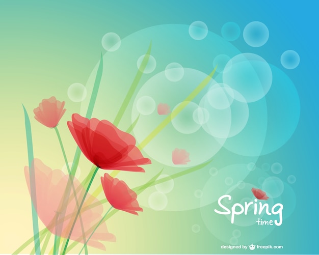 Papavero vettore sfondo primavera