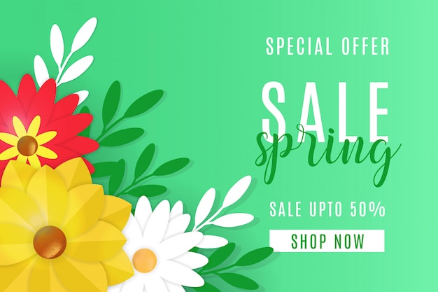 Spring sale background design