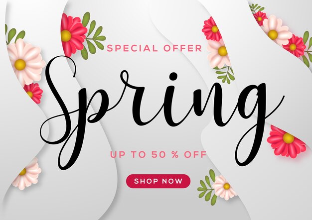 Vector spring sale background vector illustration