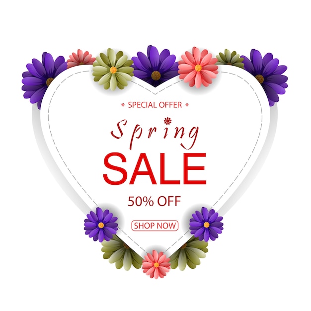 Vector spring sale background