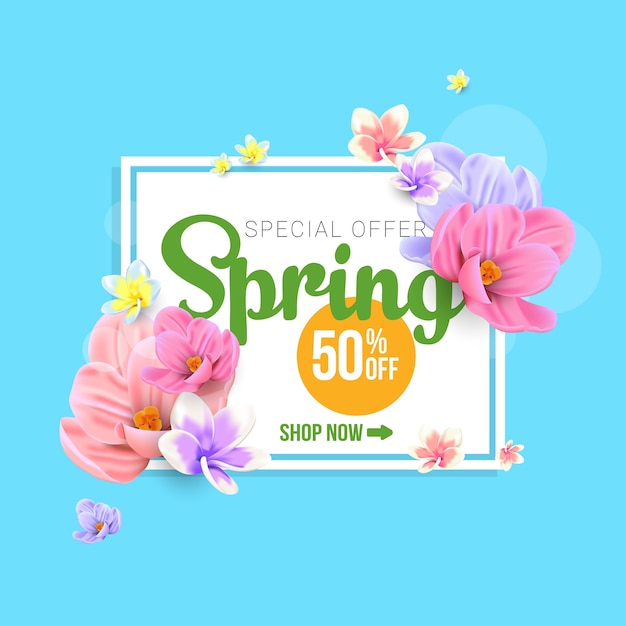 Vector spring sale background