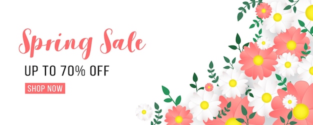 Vector spring sale banner promotie