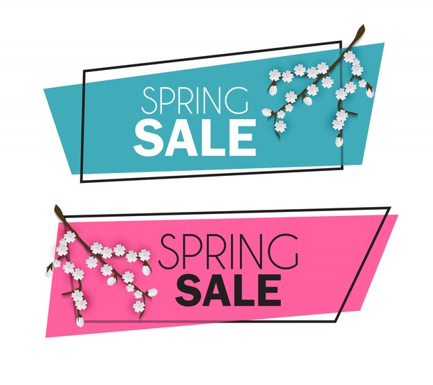 Spring Sale banner Template.