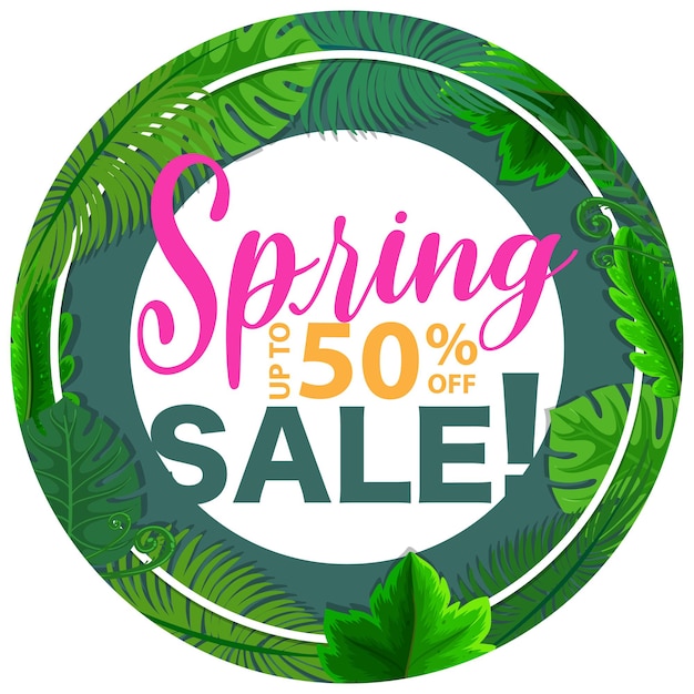 Spring sale banner template