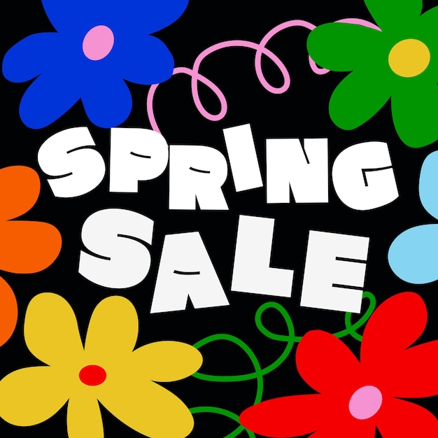 Vector spring sale banner