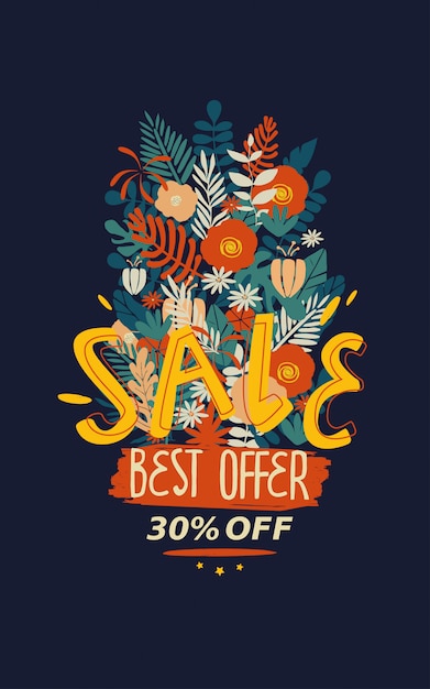 Vector spring sale banner