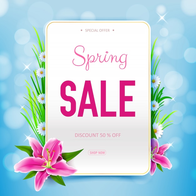 Spring sale banner