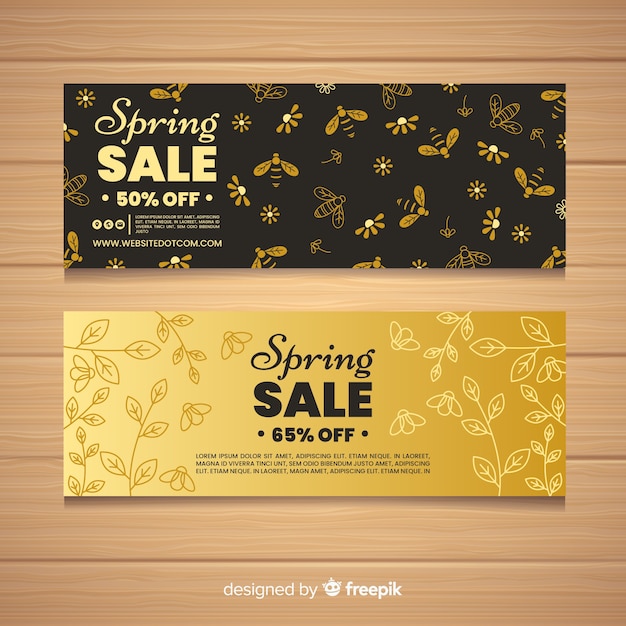 Spring sale banners