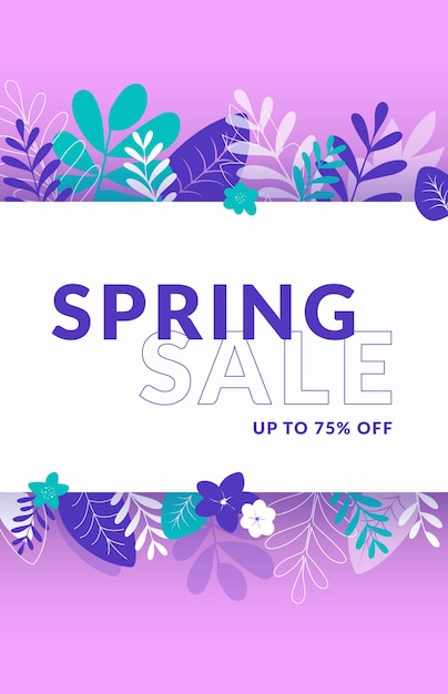 Spring sale decorative poster with text