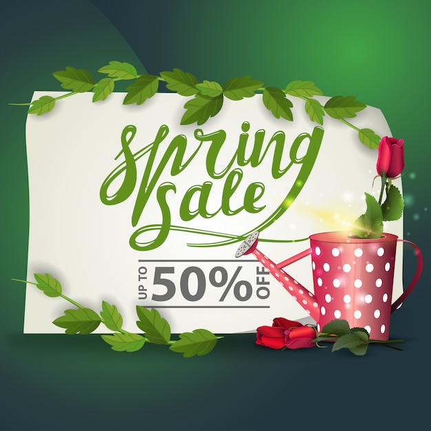 Banner di sconto vendita primavera