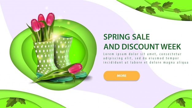 Vector spring sale and discount week