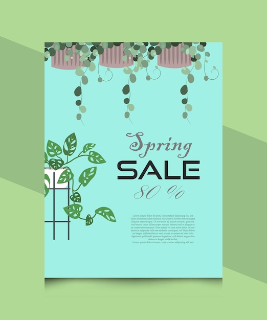 spring sale flyer design template